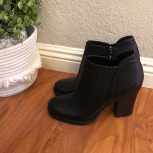 Franco Sarto black heeled booties NWOT